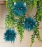 Tiny Teal Floral Plush Fairy  - Image 1