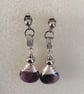 Purple Amethyst wire wrapped earrings  - Image 8