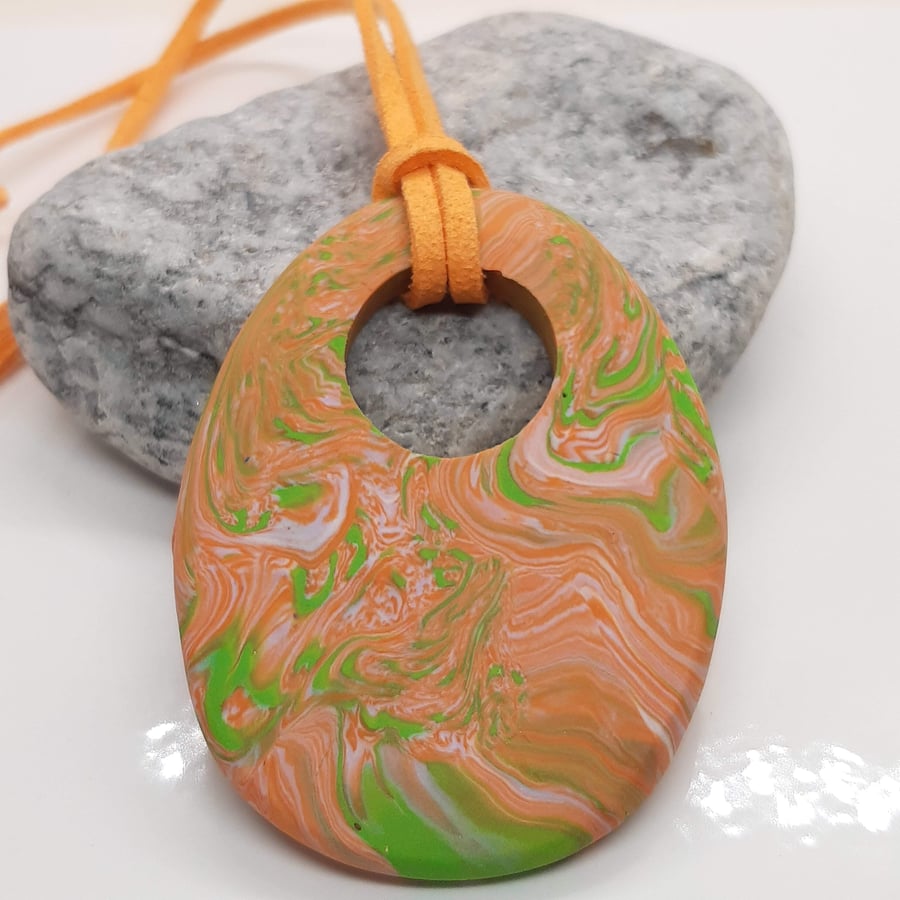 Colourful large pendant