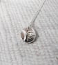 Sterling Silver Pebble Necklace with Bluebells - Image 8