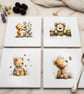 Button Bear Ceramic Coasters (Set of 4)