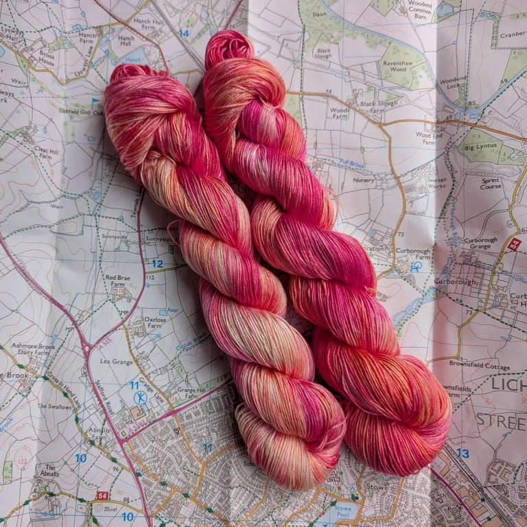 Coral sunset :: cupro cotton :: 4 ply :: 100g
