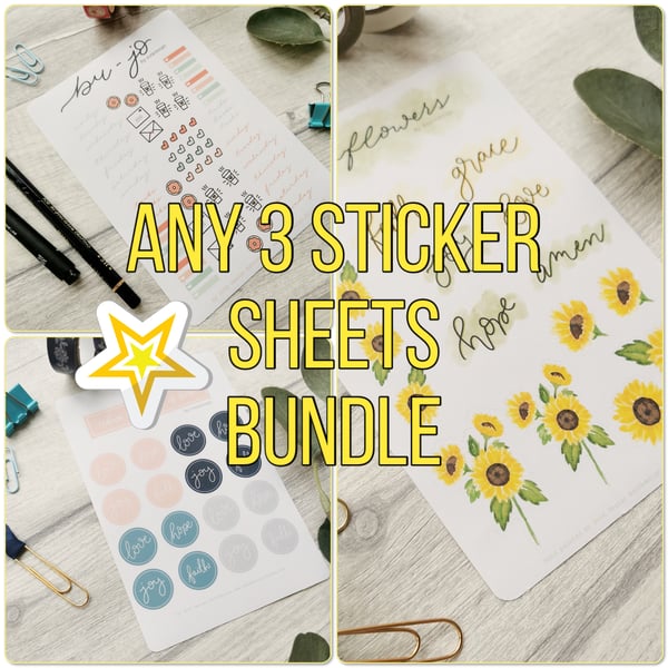Pick ‘n’ Mix Any 3 Sticker Sheet Bundle