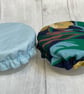 Extra small bowl covers for dips. Set of two in blues - Image 4