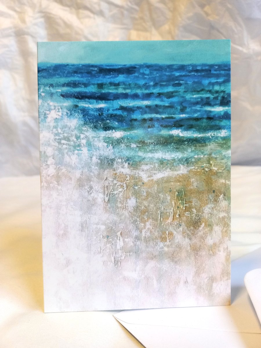 Seaside splash - art greeting card