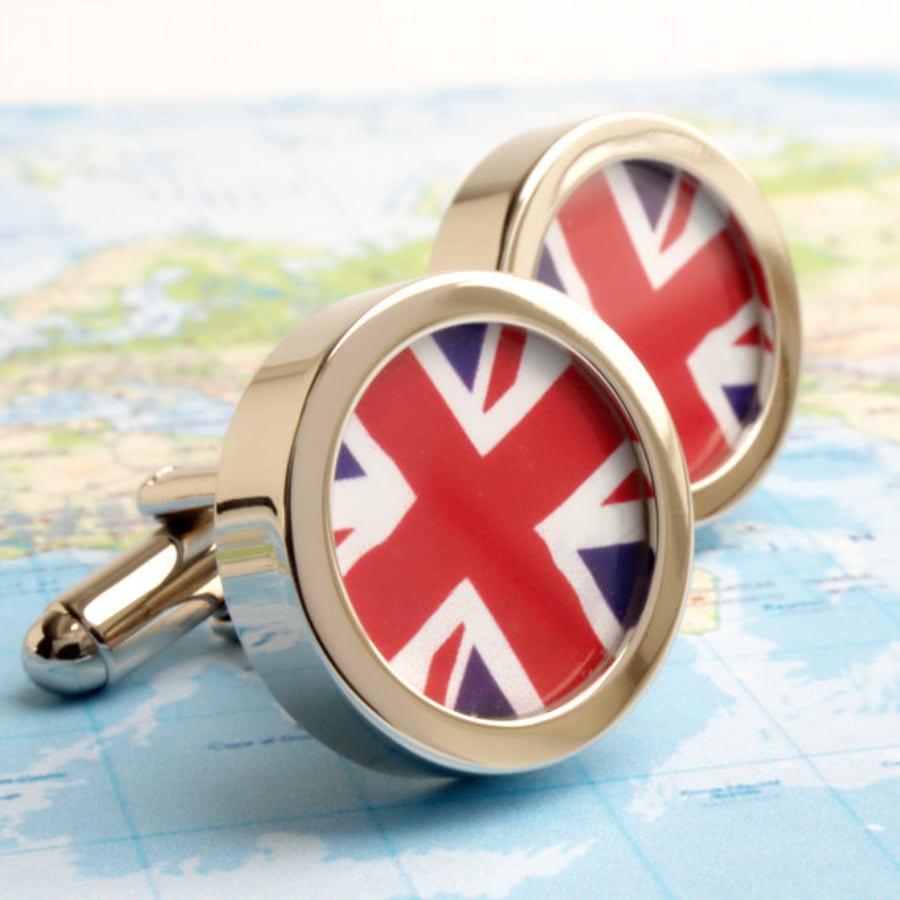 Rule Britannia Union Jack Cufflinks Great Britain Flag Cufflinks
