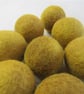 10 Large 3cm Weld Yellow Natural Dye Felt Balls - Image 2
