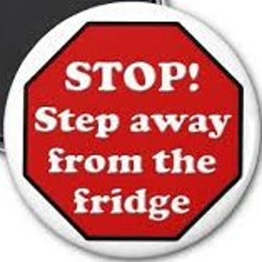 Dieters Warning Step Away From the Fridge Funny Prevention Magnet
