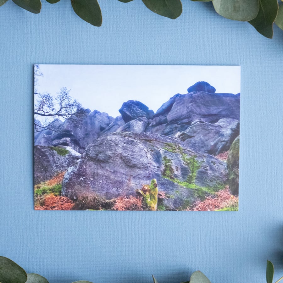 The Staffordshire Peaks - Blank Landscape Greetings Card & Envelope
