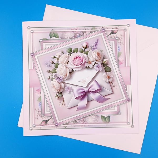 Wedding Card, Anniversary, 3d , 8x8inches, 20x20cms