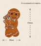 Teddy Bear Gingerbread Decoration - Embroidered Hug Character - Image 4