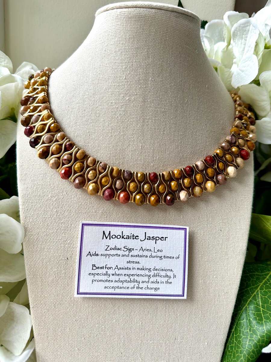 Collar Necklace - Mookalite Jasper Gemstone
