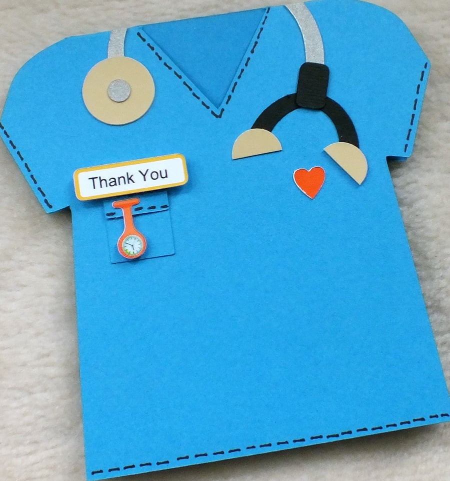 Special Doctor, Vet or Nurse Handmade Thank You Card