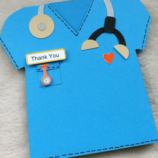 Special Doctor, Vet or Nurse Handmade Thank You Card