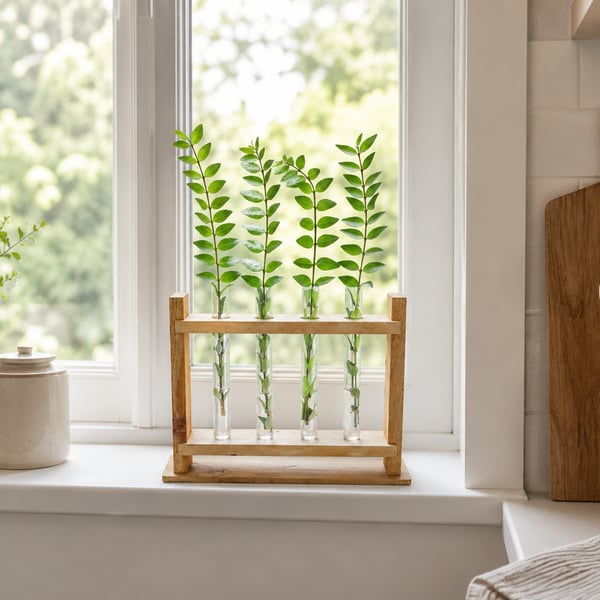 Wooden Propagation Station Upcycled Pallet Board Test Tube Vase