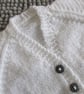 16"Chest White Baby Owl Cardigan - Image 4