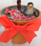 Handmade pair of holly tree decorations. - Image 6