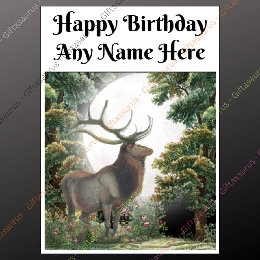 Personalised Birthday Card Plantable Seeded Wiccan Pagan Witch Witchy Stag