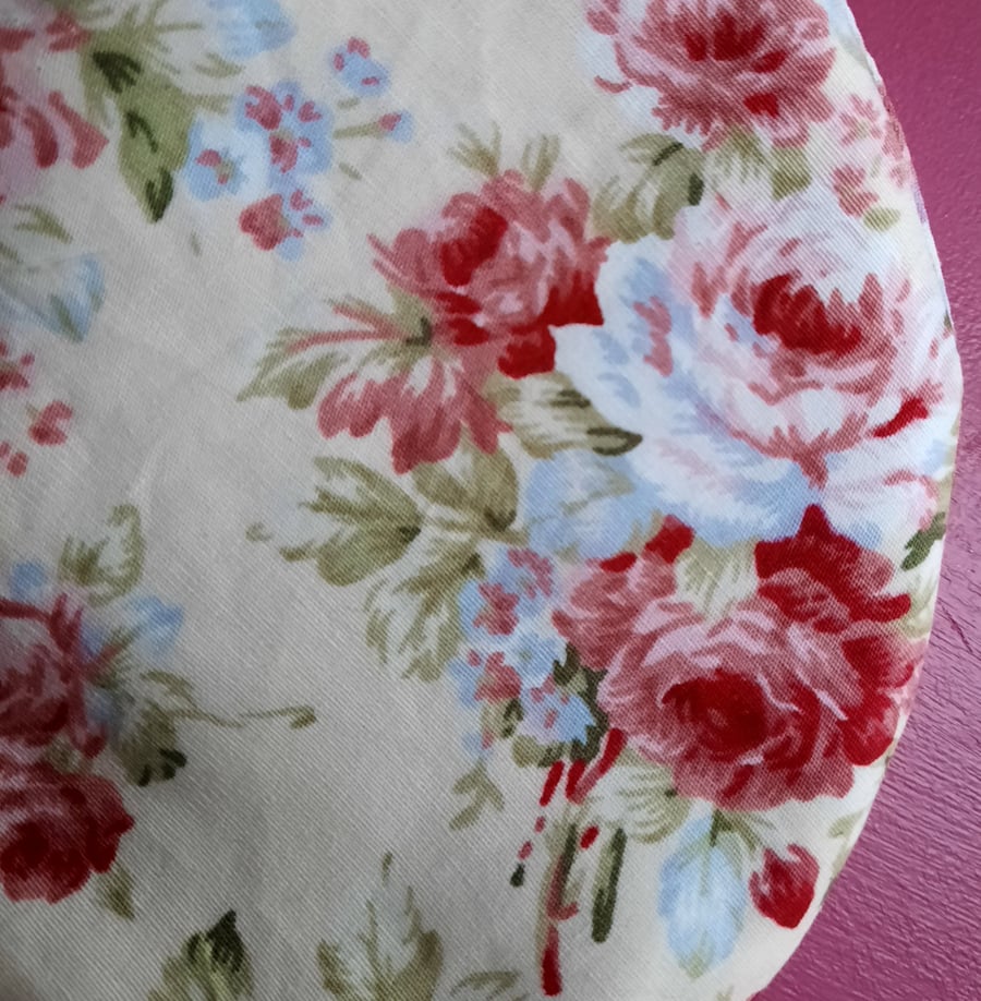 Pink Roses Handmade Fabric Facemask 