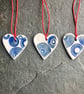 Scandi Heart Hygge gift decorations indigo The Porcelain Menagerie (3) - Image 2