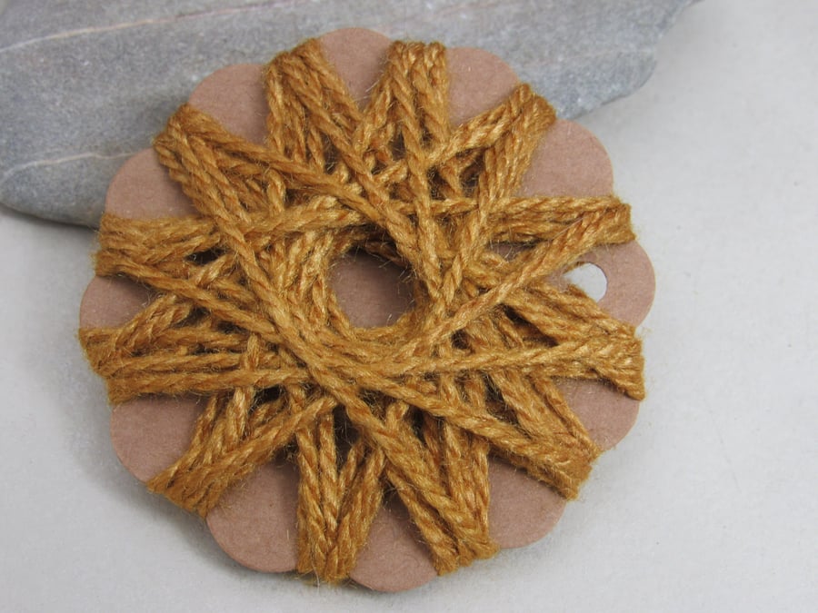 10m Natural Onion Dye Thick Tussah Silk Embroidery Thread