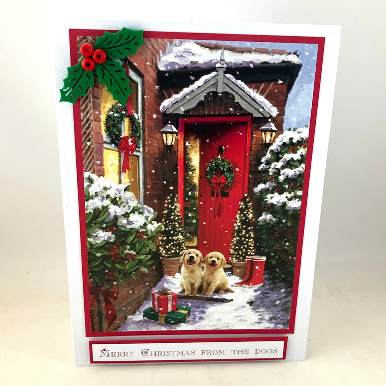 Christmas card - Merry Christmas from the dogs