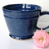 Big Beautiful Blue Mug Pottery 