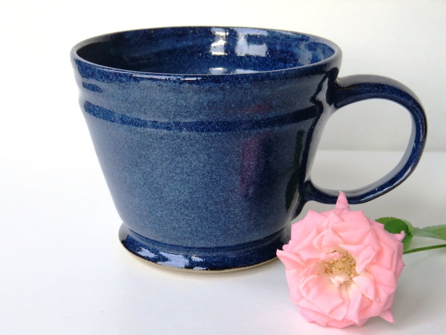 Big Beautiful Blue Mug Pottery 