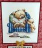 Handmade birthday card - armchair bear - Image 2