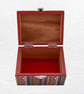 Patterned Stripe Decorated Wooden Trinket Keepsake Box 12cm - Image 4