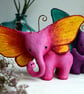 PRE-ORDER - 2-3 weeks! Pink Elephant Butterfly Sculpture - Image 3