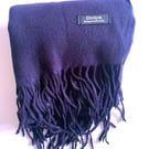 Luxury Cashmere Navy Blue Scarf