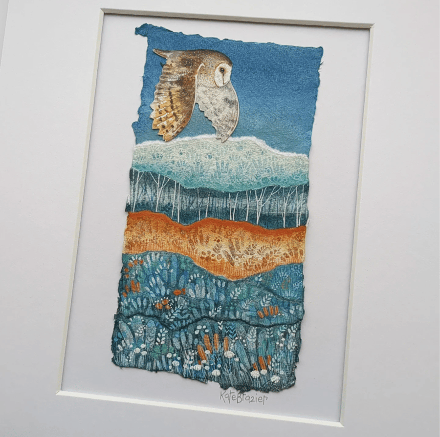 The Night Watch - Original collage. A4 Recess Mounted