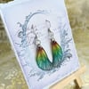 Dainty Sparkling Fairy Wings Sterling Silver Earrings