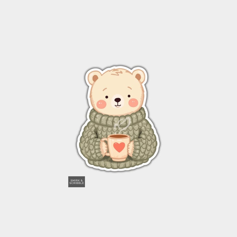 Funny Vinyl Sticker For Adults - Cute Teddy Bear