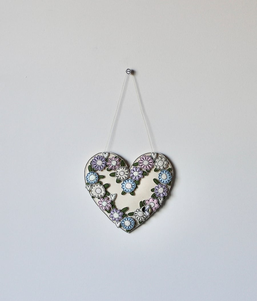 Special Order for Angela - 'A Floral Heart' - Hanging Decoration