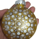 Hand painted dot mandala Christmas ornament