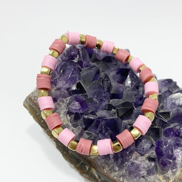 Clay Bead Bracelet - Folksy