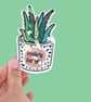 Rooting For You Positive Encouragement Sticker Plant Lover Sticker Smashed Glass