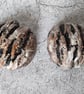Clay Bark Bowls, Winter Blue, Rustic Offering Bowls, Nature Inspired Decor - Image 4
