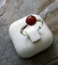 Sterling Silver Adjustable Ring with Carnelian - Image 3