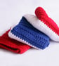 Cozy  Baby  Blanket orThrow - Red, White, and Blue  - Image 3