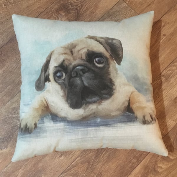 Pug Cushion Cover 