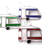 Caravan Suncatcher Stained Glass Classic Blue - Image 5