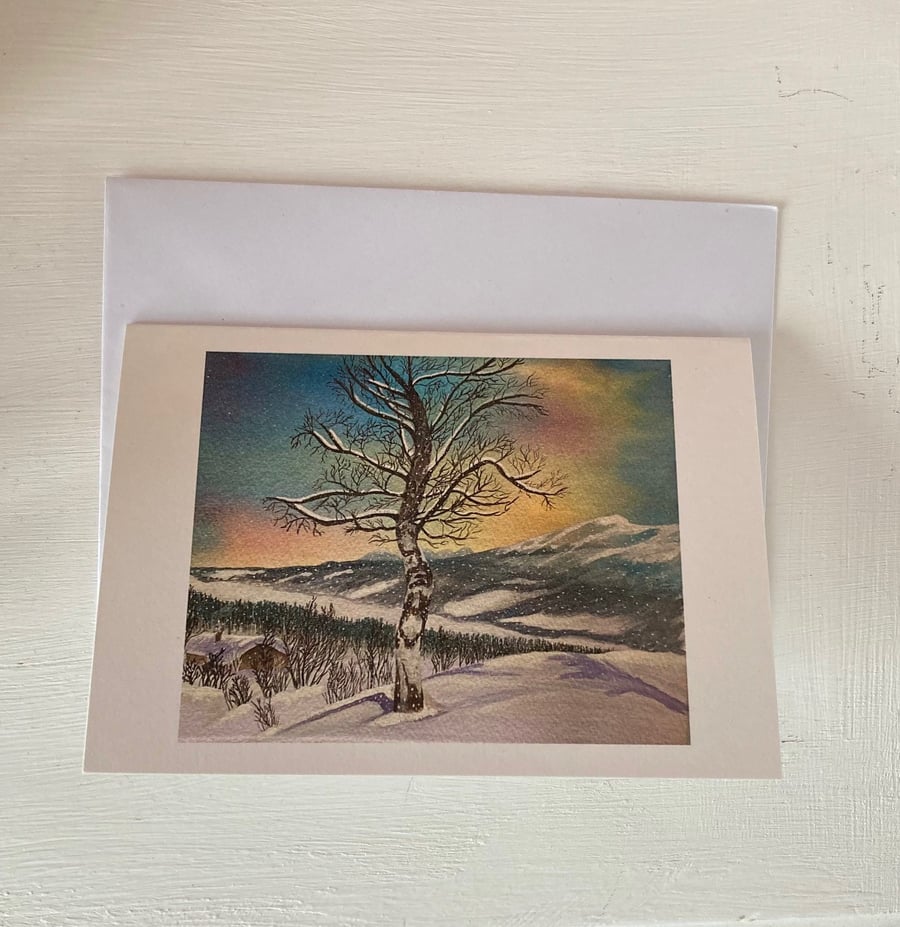 Card featuring-Guardian Tree watercolour