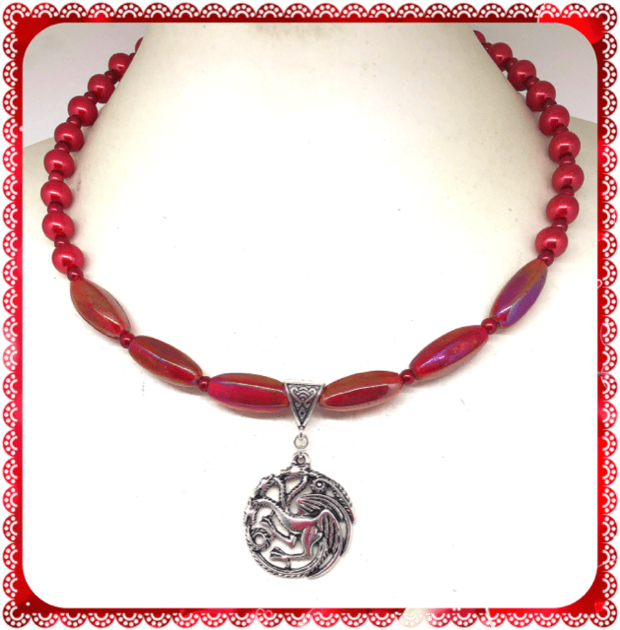 One of a Kind Dragon collar length necklace