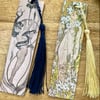 Pair of Art Nouveau Bookmarks Elegant Lady Reader Book Lover Gift Page Marker