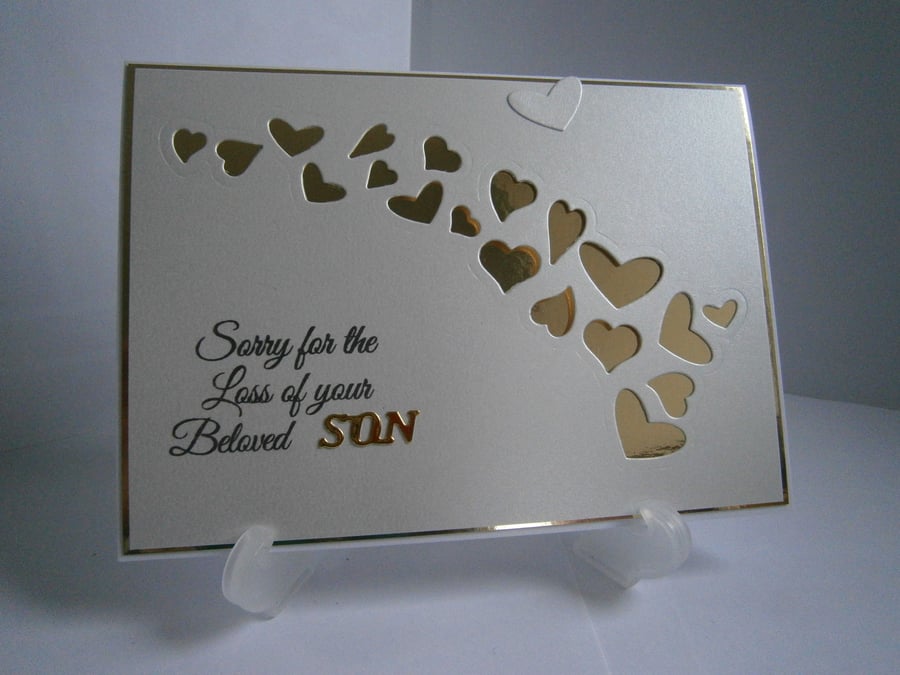 Handmade A6 Sorry For The Loss of Your Beloved Son Card