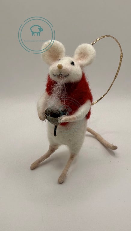 Mouse with Hot Chocolate - Hanging Decoration 