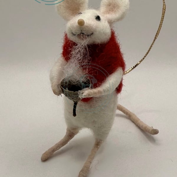 Mouse with Hot Chocolate - Hanging Decoration 